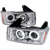 2004-2012 Chevrolet Colorado/ GMC Canyon Dual Halo Projector Headlights (Chrome Housing/Clear Lens)