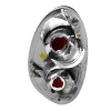2001-2005 Chrysler PT Cruiser Tail Lights (Chrome Housing/Clear Lens)