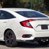 2016-2020 Honda Civic Sedan Glossy Black Polypropylene Rear Bumper Lip Diffuser Set