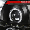 2002-2006 Cadillac Escalade Dual Halo Projector Headlights w/ SMD LED Light Strip (Matte Black Housing/Clear Lens)