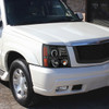 2002-2006 Cadillac Escalade Dual Halo Projector Headlights w/ SMD LED Light Strip (Matte Black Housing/Clear Lens)