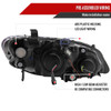 2004-2005 Honda Civic Projector Headlights w/ LED Light Strip (Chrome Housing/Clear Lens)