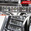 2002-2006 Cadillac Escalade Dual Halo Projector Headlights w/ SMD LED Light Strip (Chrome Housing/Clear Lens)
