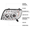 2003-2005 Toyota 4Runner Dual Halo Projector Headlights (Chrome Housing/Clear Lens)