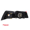 1999-2004 Ford Mustang Factory Style Headlights w/ Amber Reflectors(Matte Black Housing/Clear Lens)