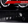 1999-2004 Ford F-250/F-350/F-450/F-550/Excursion Dual Halo Projector Headlights (Jet Black Housing/Clear Lens)