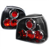 1993-1998 Volkswagen Golf Mk3 Tail Lights (Matte Black Housing/Clear Lens)