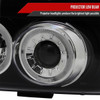 1992-1996 Ford F-150 F-250 F-350 Bronco Dual Halo Projector Headlights - V2 (Matte Black Housing/Clear Lens)