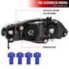 2006-2011 Honda Civic 4DR Sedan Factory Style Headlights w/ LED Strip (Chrome Housing/Smoked Lens)