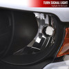 2006-2008 Dodge Ram 1500/ 2006-2009 Ram 2500 3500 LED Tube Factory Style Headlights with Amber Reflector (Matte Black Housing/Clear Lens)