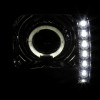 1997-2001 Jeep Cherokee Halo Projector Headlights w/ SMD LED Light Strip (Chrome Housing/Smoked Lens)