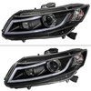 2012-2013 Honda Civic Coupe / 2012-2015 Civic Sedan LED Bar Projector Headlights (Matte Black Housing/Clear Lens)