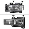 1988-1998 Chevrolet C/K C10/Tahoe/Suburban/Silverado GMC Sierra/Yukon/Suburban Crystal Headlights (Matte Black Housing/Clear Lens)