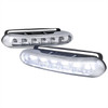 Universal 3W Clear Lens 6 LED Daytime Running Lights