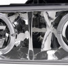 1999-2002 Chevrolet Silverado/ 2000-2006 Tahoe Suburban Dual Halo Projector Headlights (Chrome Housing/Clear Lens)