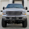 1999-2004 Ford F-250/F-350/F-450/F-550/Excursion Factory Style Headlights w/ SMD LED Light Strip (Chrome Housing/Clear Lens)