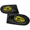 2002-2004 Acura RSX H11 Fog Lights Kit (Chrome Housing/Yellow Lens)