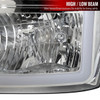 2011-2016 Ford F-250/F-350/F-450/F-550 Super Duty LED C-Bar Factory Style Headlights (Chrome Housing/Clear Lens)