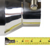 Universal 4" Inlet/6" Outlet Chrome Stainless Steel Bolt-On Angled Exhaust Tip