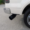 Universal 4" Inlet/6" Outlet Black Stainless Steel Bolt-On Angled Exhaust Tip