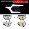 2012-2015 Toyota Tacoma Switchback Sequential LED Bar Projector Headlights (Chrome Housing/Clear Lens)
