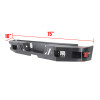 2011-2019 Chevrolet Silverado/ GMC Sierra 2500/3500 Black Heavy Duty Steel Rear Step Bumper w/ License Lamps