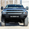 2015-2019 Chevrolet Silverado 2500/3500 Black Heavy Duty Steel Front Bumper w/ LED Light Ports