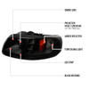 1997-2004 Ford F-150 / 1997-2002 Expedition Projector Headlights w/ SMD LED Light Strip (Black Housing/Smoked Lens)