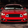 2015-2017 Ford Mustang Black ABS Mesh Grille w/ Dual Integrated LED Bar