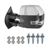 2017-2019 Ford F-250/F-350/F-450/F-550 Power Adjustable, Heated, BSM, ATS Chrome Towing Mirrors w/ Clear Lens Sequential LED Turn Signal, Clearance, & Auxiliary Lights