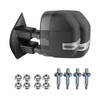 2017-2019 Ford F-250/F-350/F-450/F-550 Power Adjustable, Heated, & Manual Extendable Towing Mirrors w/ LED Turn Signal, Clearance, & Auxiliary Lights