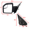 2003-2006 Ford Expedition Matte Black Power Adjustable & Heated Side Mirrors w/ LED Turn Signal Lights