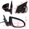 2014-2018 Toyota Corolla Glossy Black 7-Pin Power Adjustable & Heated Side Mirror w/ LED Turn Signal Light - Passenger Side Only