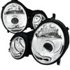 2000-2002 Mercedes Benz W210 E Class Projector Headlights (Chrome Housing/Clear Lens)