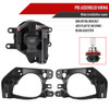 2014-2016 Toyota Highlander H16 Fog Lights Kit w/ LED Light Strip (Chrome Housing/Clear Lens)