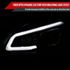 2008-2011 Mercedes Benz W204 C-Class Switchback Sequential Full LED Projector Headlights (Matte Black Housing/Smoked Lens)