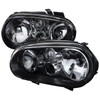 1999-2006 Volkswagen Golf Mk4 GTI/R32 Cabrio Factory Style Headlights (Matte Black Housing/Clear Lens)
