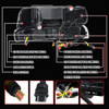 1999-2002 Chevrolet Silverado / 2000-2006 Tahoe / Suburban LED Projector DRL Headlights w/ Bumper Lights (Jet Black Housing/Clear Lens)