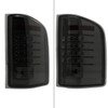 2007-2014 Chevrolet Silverado 1500 2500HD 3500HD LED Tail Lights (Chrome Housing/Smoked Lens)