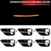 2015-2017 Subaru Impreza WRX STI LED Sequential Switchback Signal Fog Light Bezels (Glossy Black Housing/Clear Lens)