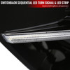 2015-2017 Subaru Impreza WRX STI LED Sequential Switchback Signal Fog Light Bezels (Glossy Black Housing/Clear Lens)