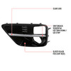 2015-2017 Subaru Impreza WRX STI LED Sequential Switchback Signal Fog Light Bezels (Glossy Black Housing/Clear Lens)