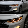 2019-2024 Chevrolet Malibu Full LED Projector Headlights Switchback Sequential Turn Signal (Matte Black Housing/Clear Lens)