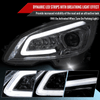 2008-2011 Mercedes Benz W204 C-Class Switchback Sequential Full LED Projector Headlights (Chrome Housing/Clear Lens)