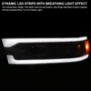 2019-2024 Dodge RAM 2500/3500/4500/5500 Switchback Sequential LED Turn Signal Projector Headlights (White Housing/Clear Lens)