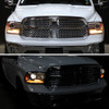 2013-2018 Ram 1500 2500 3500 LED Bar Projector Headlights (Chrome Housing/Clear Lens)