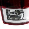 2002-2006 Dodge RAM LED Tail Lights (Chrome Housing/Red Clear Lens)