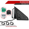 2019-2022 Ram 2500 3500 Black Power Adjustable, Auto-Fold, BSD & Heated Side Mirror w/ LED Puddle and Turn Signal Light - Driver Side Only