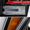 2021-2025 Ford F-150 Projector Headlight w/ Switchback Sequential Turn Signal LED Bar (Black Housing / Clear Lens)