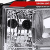 2007-2014 GMC Sierra Factory Style Headlights Clear Reflector (Chrome Housing/Clear Lens)